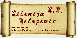 Milenija Milojević vizit kartica